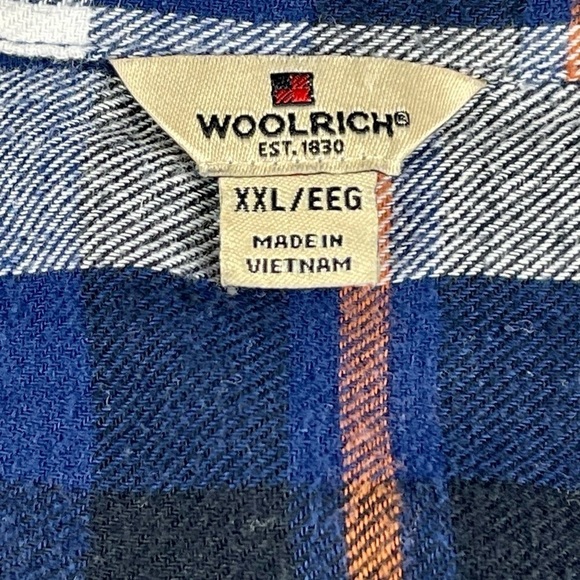 WOOLRICH HLT0669S COTTON PLAID LIGHTWEIGHT FLANNEL BUTTON DOWN SHIRT - Picture 12 of 14